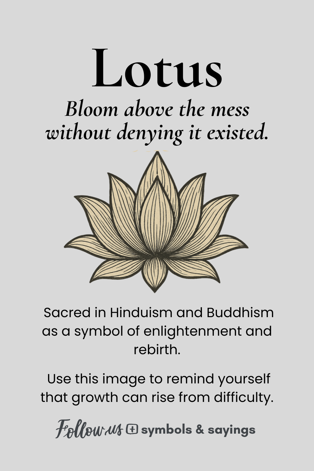 Minimal Lotus Flower T-Shirt | Resilience & Inner Growth
