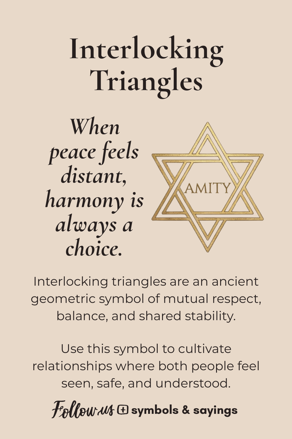 Amity Triangles Tee — Wear Your Reminder to Choose Harmony