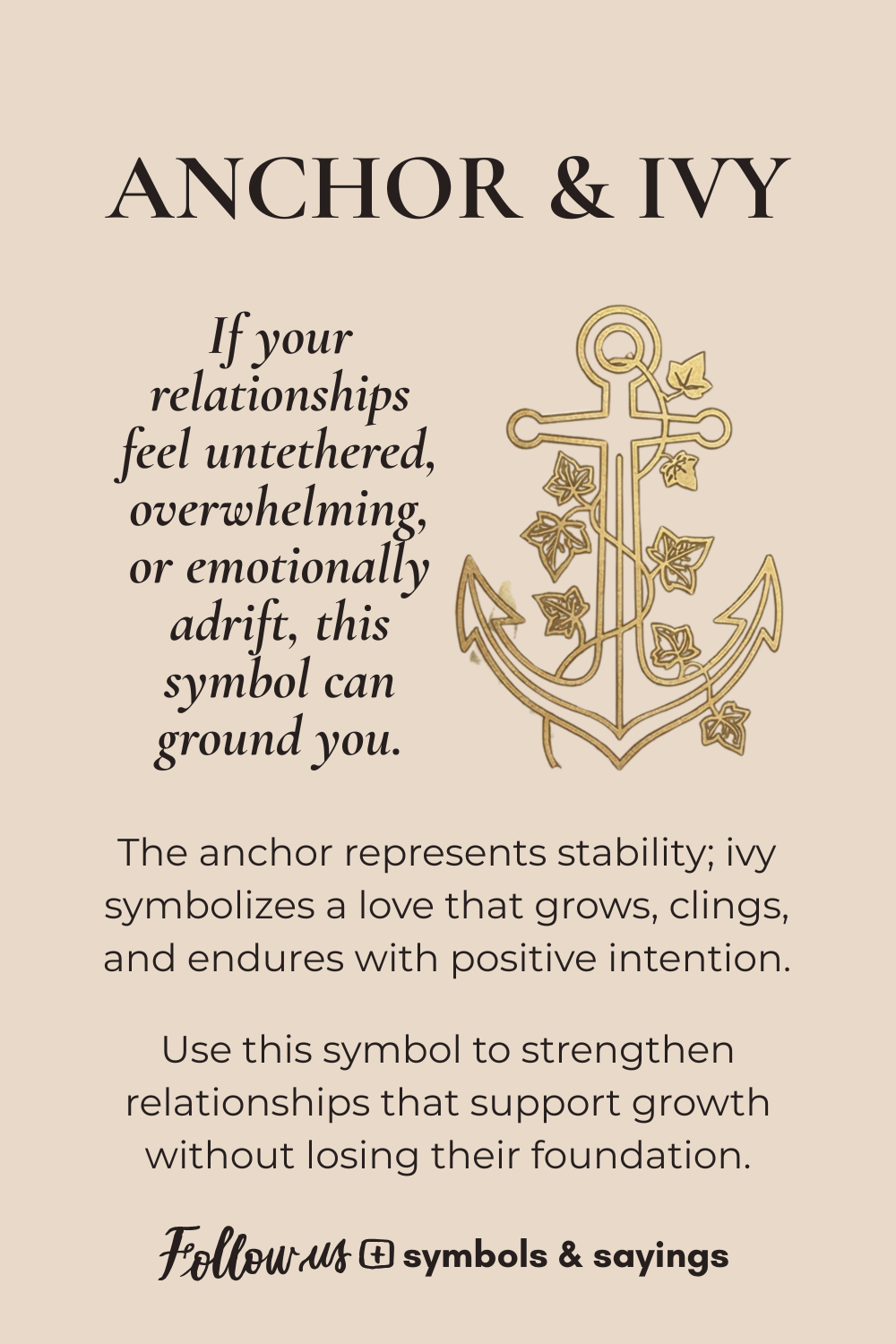 Anchor & Ivy Mug — Love, Strength & Devotion Symbol | Daily Intention Cup