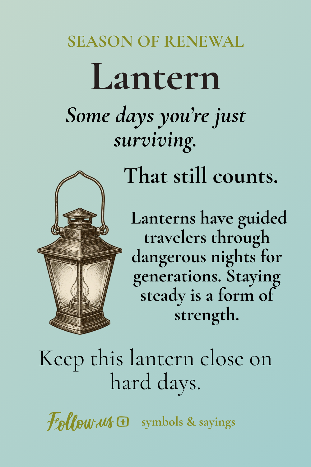 The Lantern — Calm, Guidance, and Inner Light | Inspirational T-Shirt