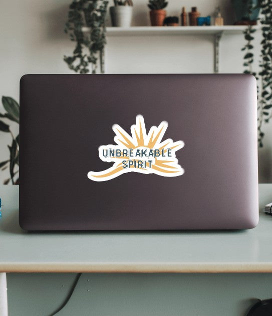 Unbreakable Spirit Sticker – Japanese Proverb Vinyl Decal for Resilience and Motivation