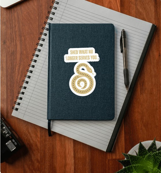 Shed What No Longer Serves You Sticker – Snake Symbol of Renewal & Transformation