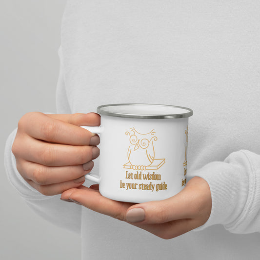 "Let Old Wisdom Be Your Steady Guide" Mug – Inspirational Coffee Cup Honoring Ancestral Knowledge & Time-Tested Traditions
