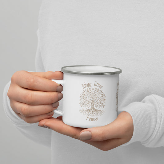 "Adapt. Grow. Renew." Tree of Life Mug – Daily Inspiration with Symbolic Meaning