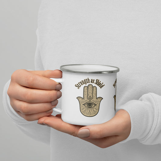 Strength as Shield Hamsa Mug – Protective Symbol of Strength & Calm