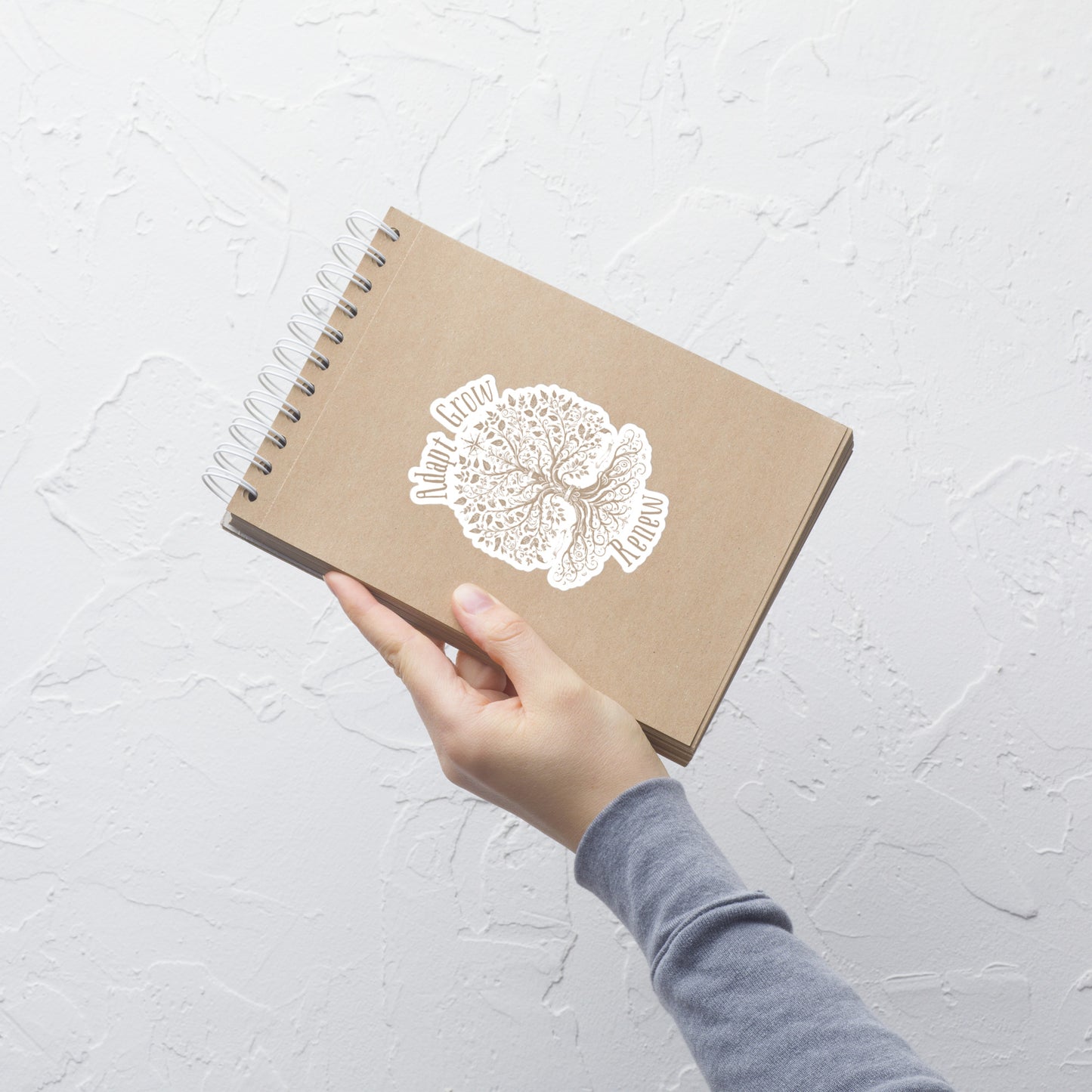 "Adapt. Grow. Renew." Tree of Life Sticker – Inspirational Symbol for Growth & Resilience
