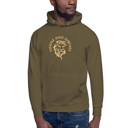 Courage Over Comfort Hoodie – Inspirational "Fortune Favors the Bold" Sweatshirt for Risk-Takers