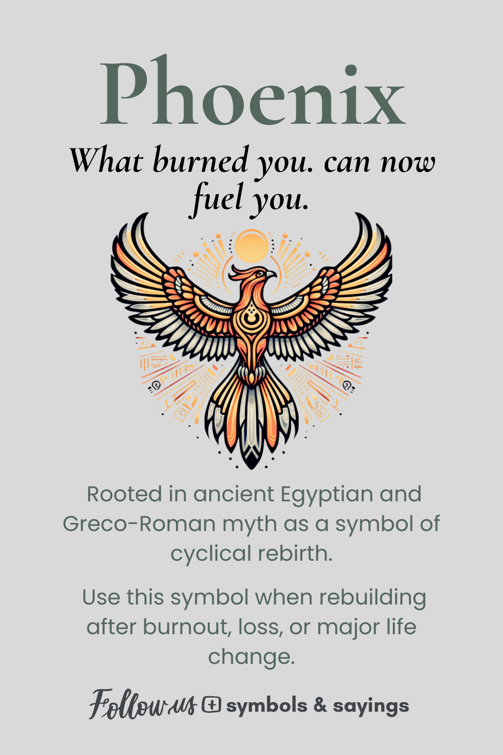 Minimal Phoenix Symbol T-Shirt | Subtle Rebirth & Resilience Design