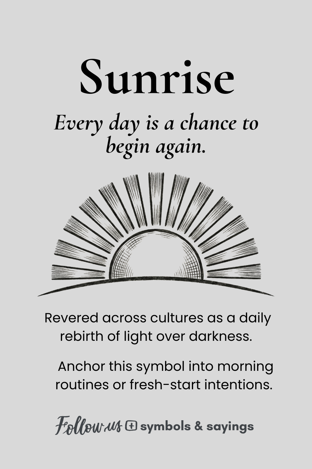 Minimal Sunrise Symbol T-Shirt | New Beginnings & Renewal