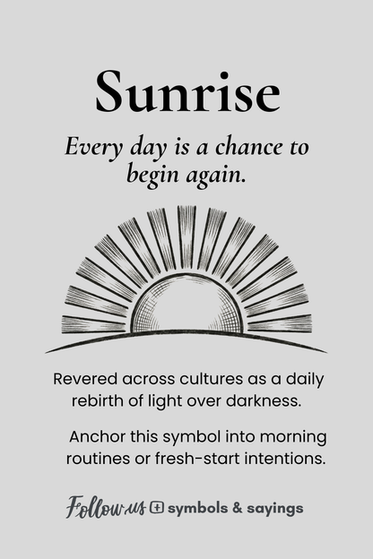 Minimal Sunrise Symbol T-Shirt | New Beginnings & Renewal