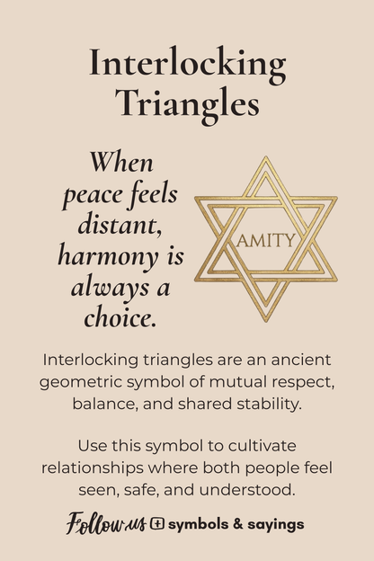 Amity Triangles Tee — Wear Your Reminder to Choose Harmony