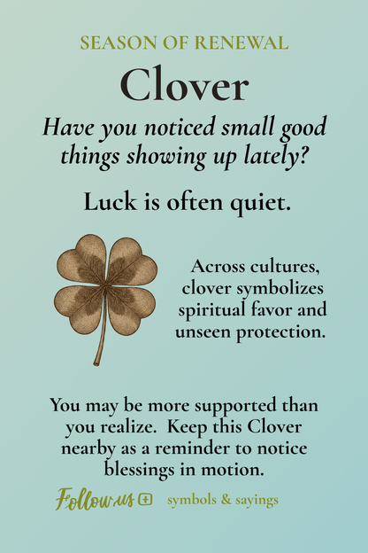 The Clover — Hope, Opportunity, and Positive Momentum | Motivational Sticker