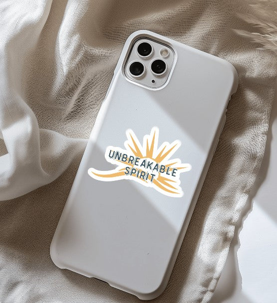 Unbreakable Spirit Sticker – Japanese Proverb Vinyl Decal for Resilience and Motivation
