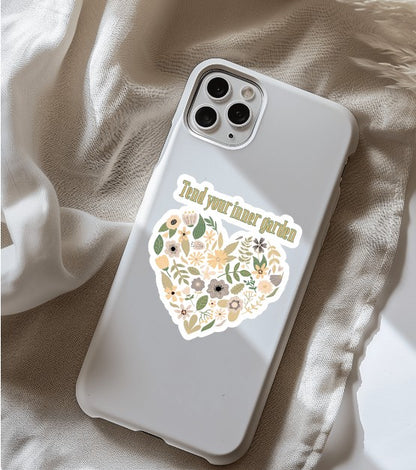 Tend Your Inner Garden Sticker – Inspirational Waterproof Decal for Laptops, Journals & Water Bottles