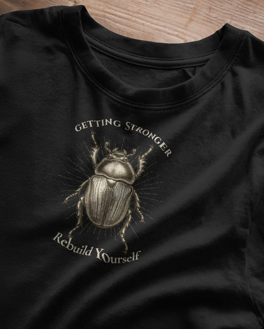 The Scarab — Renewal, Strength, and Rising Again | Inspirational T-Shirt
