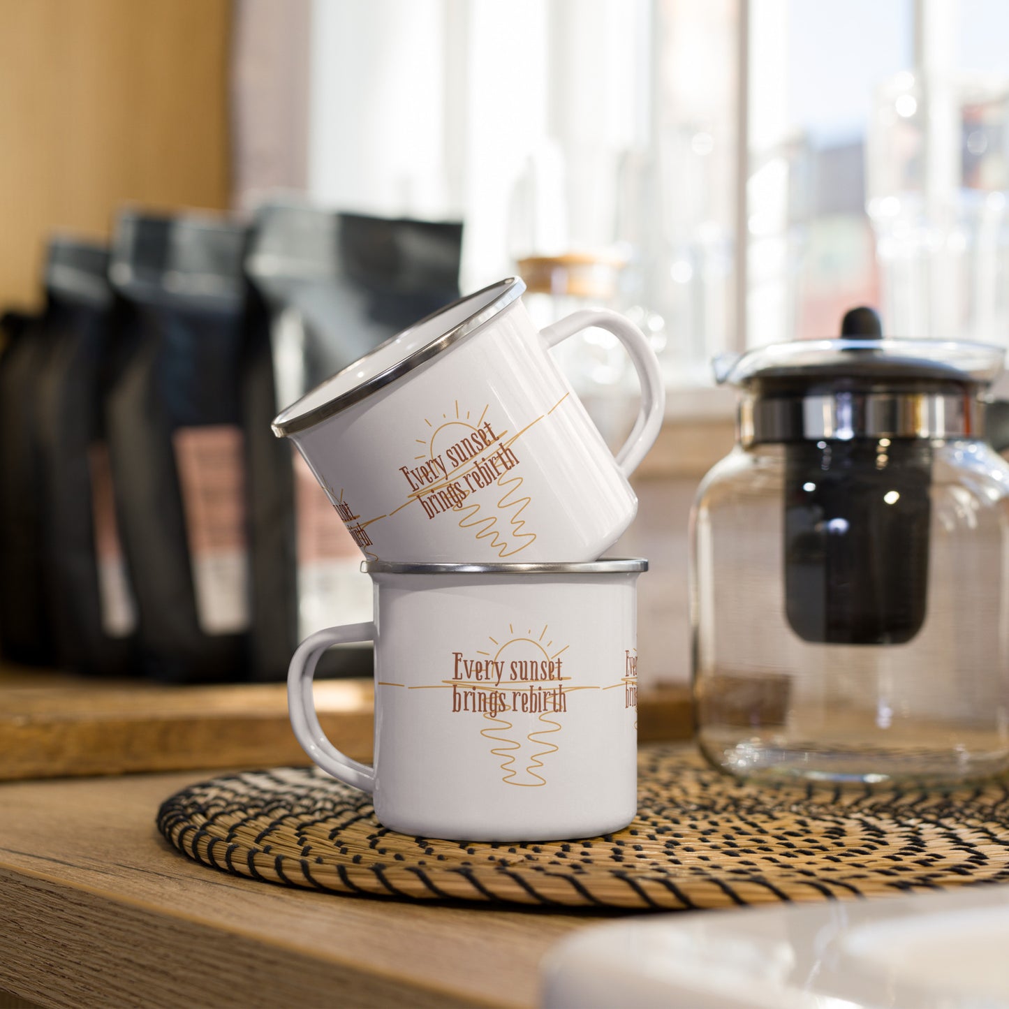 Every Sunset Brings Rebirth Mug – Motivational Coffee Cup for Daily Inspiration & Fresh Perspective