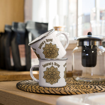 Centered & Strong Mandala Mug – Meditation Coffee Cup for Balance, Strength & Mindful Mornings