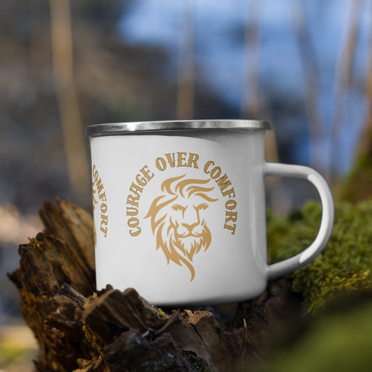 Courage Over Comfort Mug – Motivational Coffee Cup Inspired by Ancient Proverb "Fortune Favors the Bold"