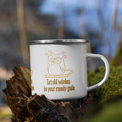 "Let Old Wisdom Be Your Steady Guide" Mug – Inspirational Coffee Cup Honoring Ancestral Knowledge & Time-Tested Traditions
