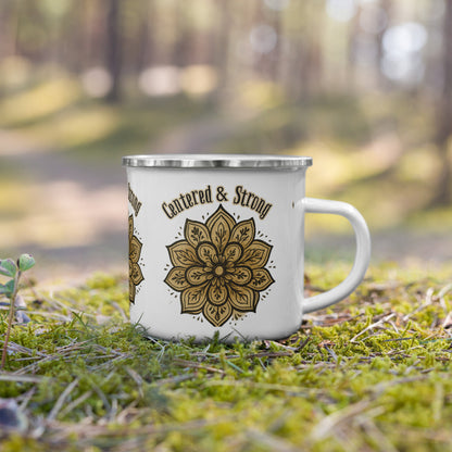 Centered & Strong Mandala Mug – Meditation Coffee Cup for Balance, Strength & Mindful Mornings
