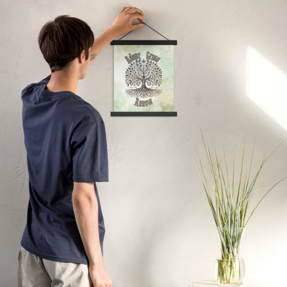 "Adapt. Grow. Renew." Tree of Life Poster with Wooden Hanger – Inspirational Wall Art for Growth & Renewal