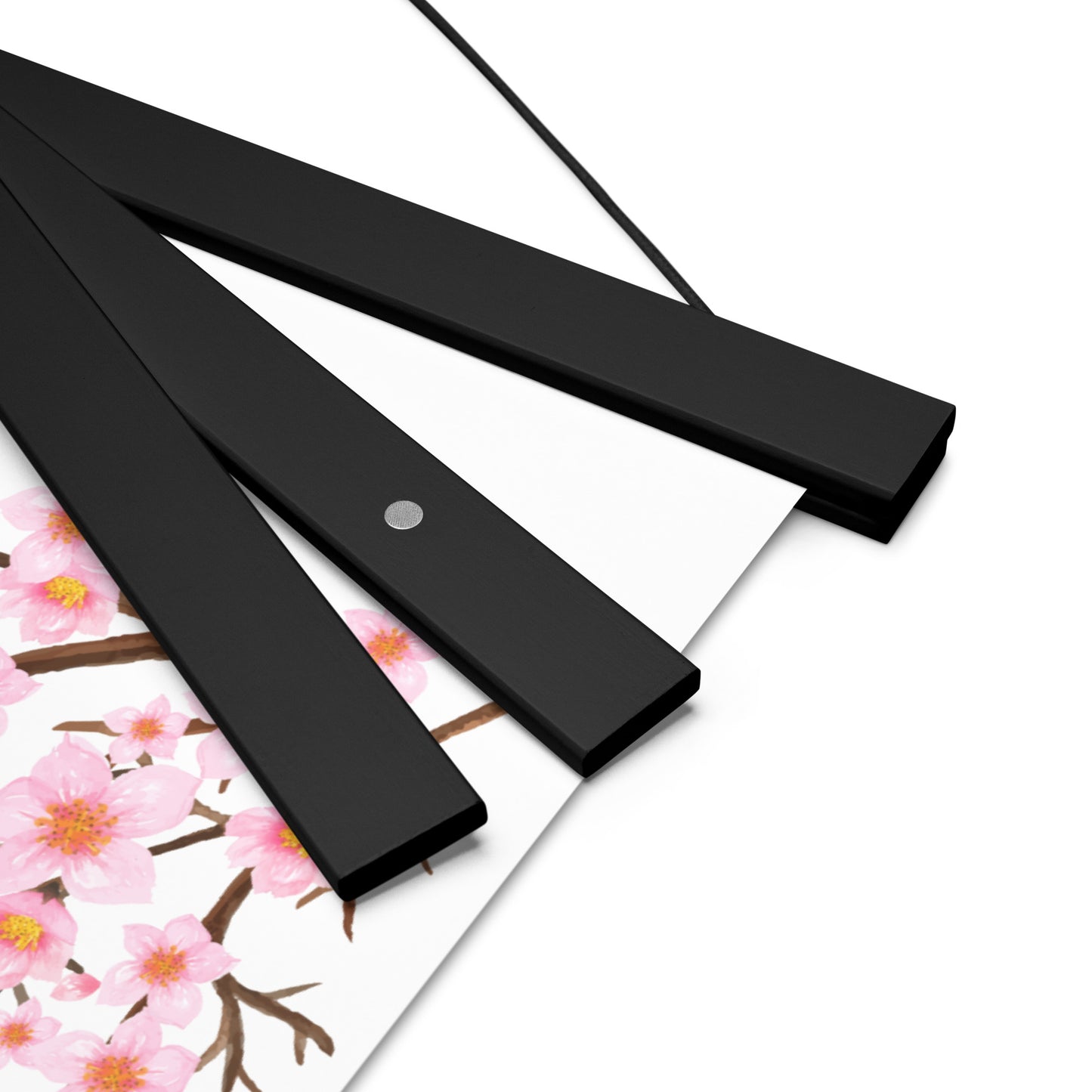"Fall Seven Times Stand Up Eight" Ready-to-Hang Poster – Japanese Proverb Wall Art with Cherry Blossom Design