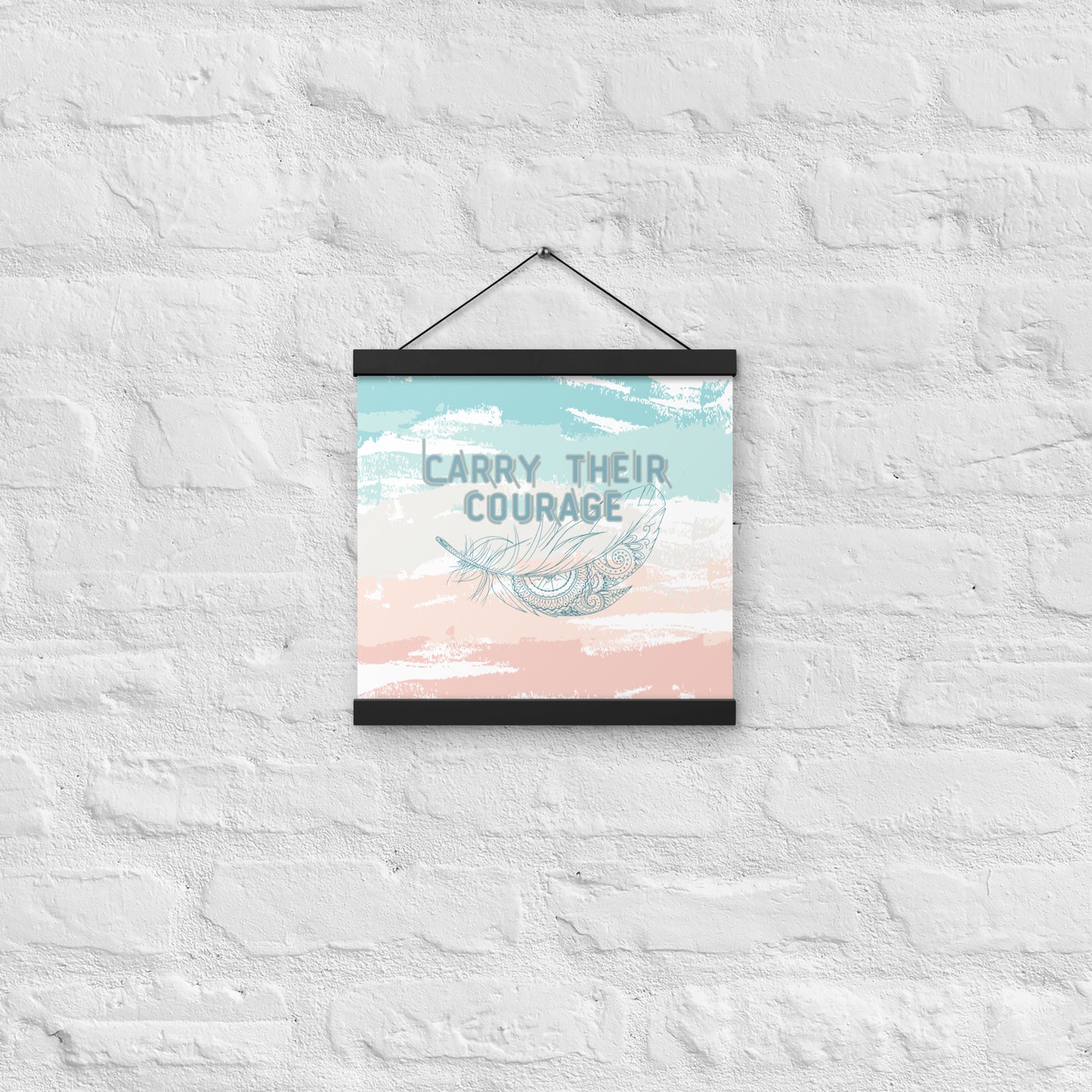 "Carry Their Courage" Ready-to-Hang Poster – Ancestral Wisdom Wall Art for Strength & Reflection