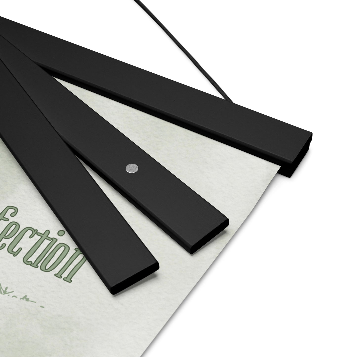 "Progress Not Perfection" Poster – Motivational Wall Art on Matte Paper with Wooden Hanger