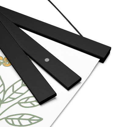 Trust the Process Poster with Wooden Hanger – Inspirational Seedling Growth Wall Art for Mindfulness & Personal Growth