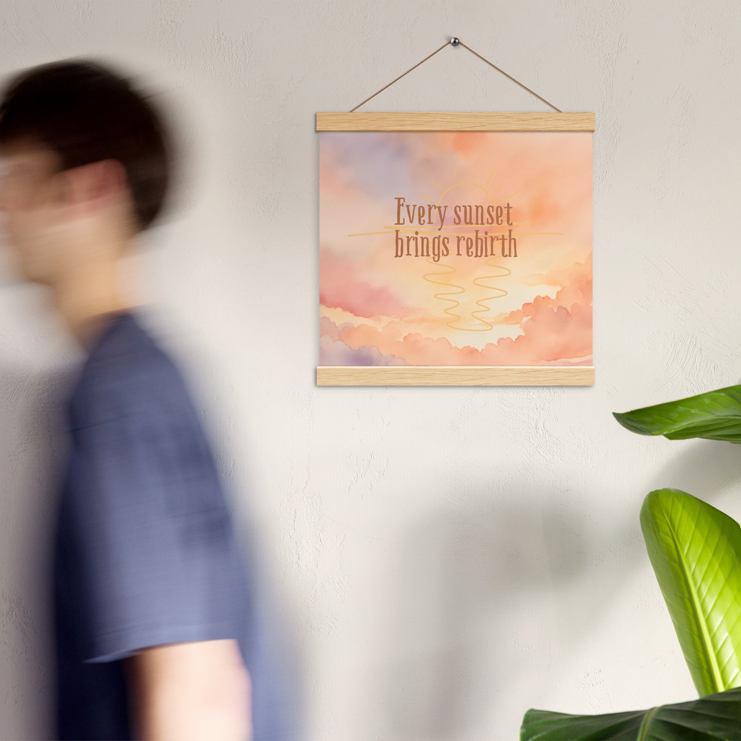 Every Sunset Brings Rebirth Ready-to-Hang Poster – Inspirational Wall Art for Renewal, Mindfulness & Motivation