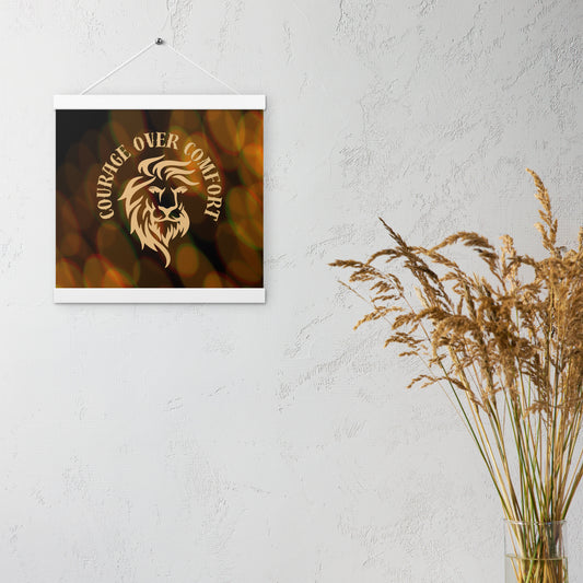 Courage Over Comfort Wall Art – Ready to Hang Motivational Poster Inspired by “Fortune Favors the Bold”