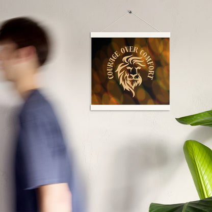 Courage Over Comfort Wall Art – Ready to Hang Motivational Poster Inspired by “Fortune Favors the Bold”