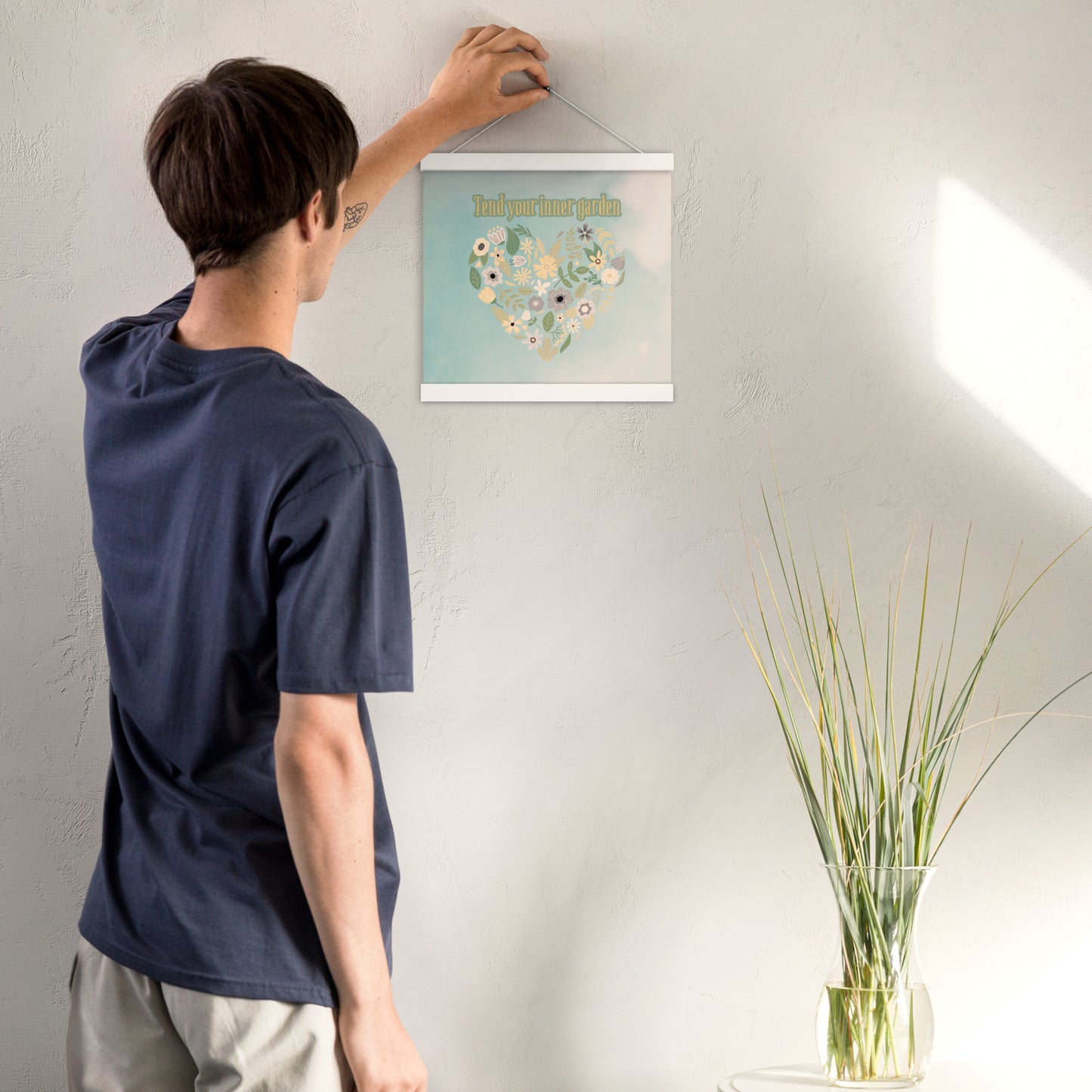 Tend Your Inner Garden Wall Art – Ready-to-Hang Mindfulness Poster for Self-Care & Spiritual Growth