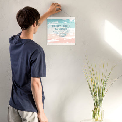 "Carry Their Courage" Ready-to-Hang Poster – Ancestral Wisdom Wall Art for Strength & Reflection