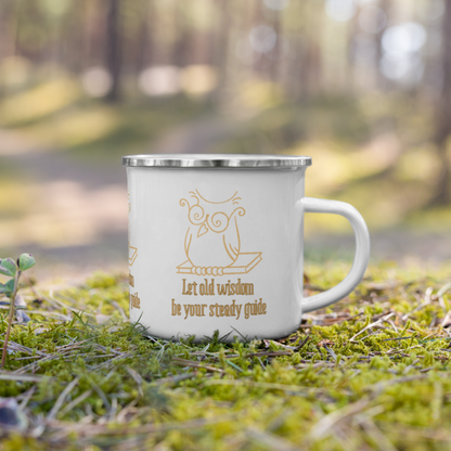 "Let Old Wisdom Be Your Steady Guide" Mug – Inspirational Coffee Cup Honoring Ancestral Knowledge & Time-Tested Traditions