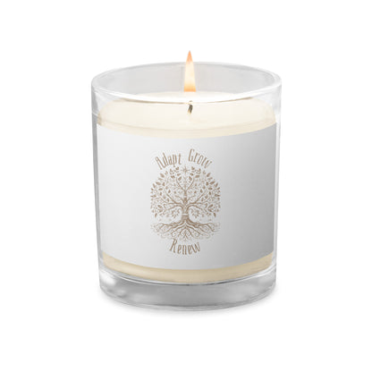 "Adapt. Grow. Renew." Tree of Life Unscented Candle – A Centering Symbol for Mindful Moments