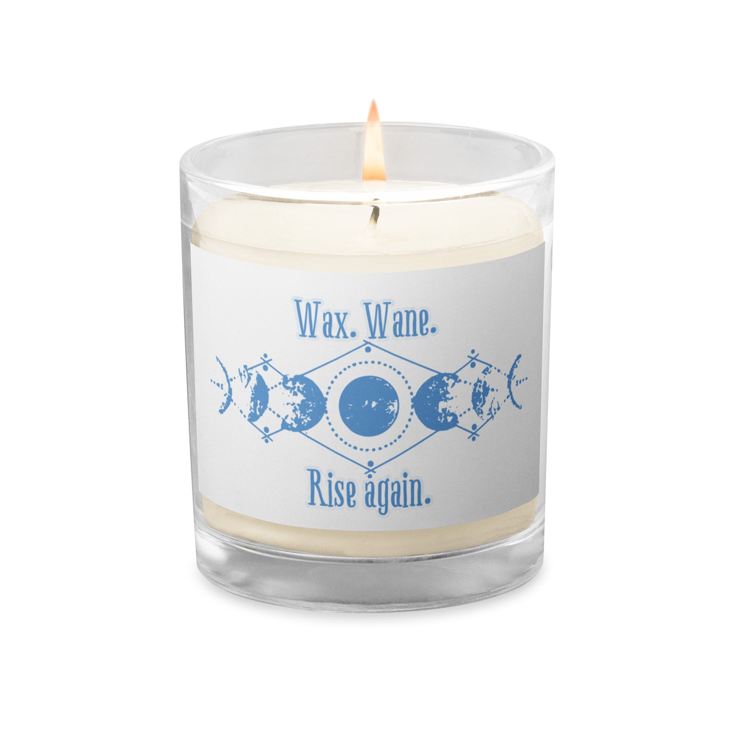 "Wax. Wane. Rise Again." Unscented Candle – Moon Phase Design for Calm, Clarity & Renewal