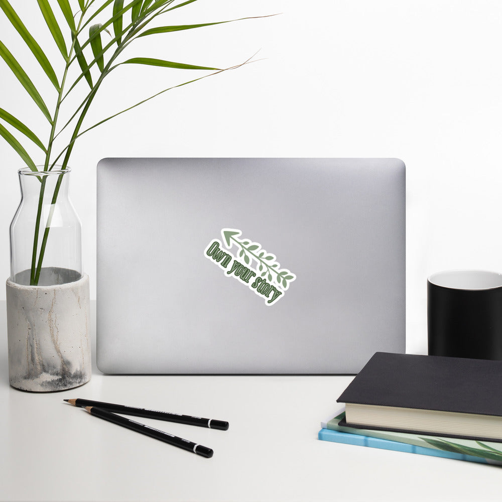 "Own Your Story" Vinyl Sticker – Motivational Quote Sticker Inspired by Shakespeare’s “To Thine Own Self Be True”
