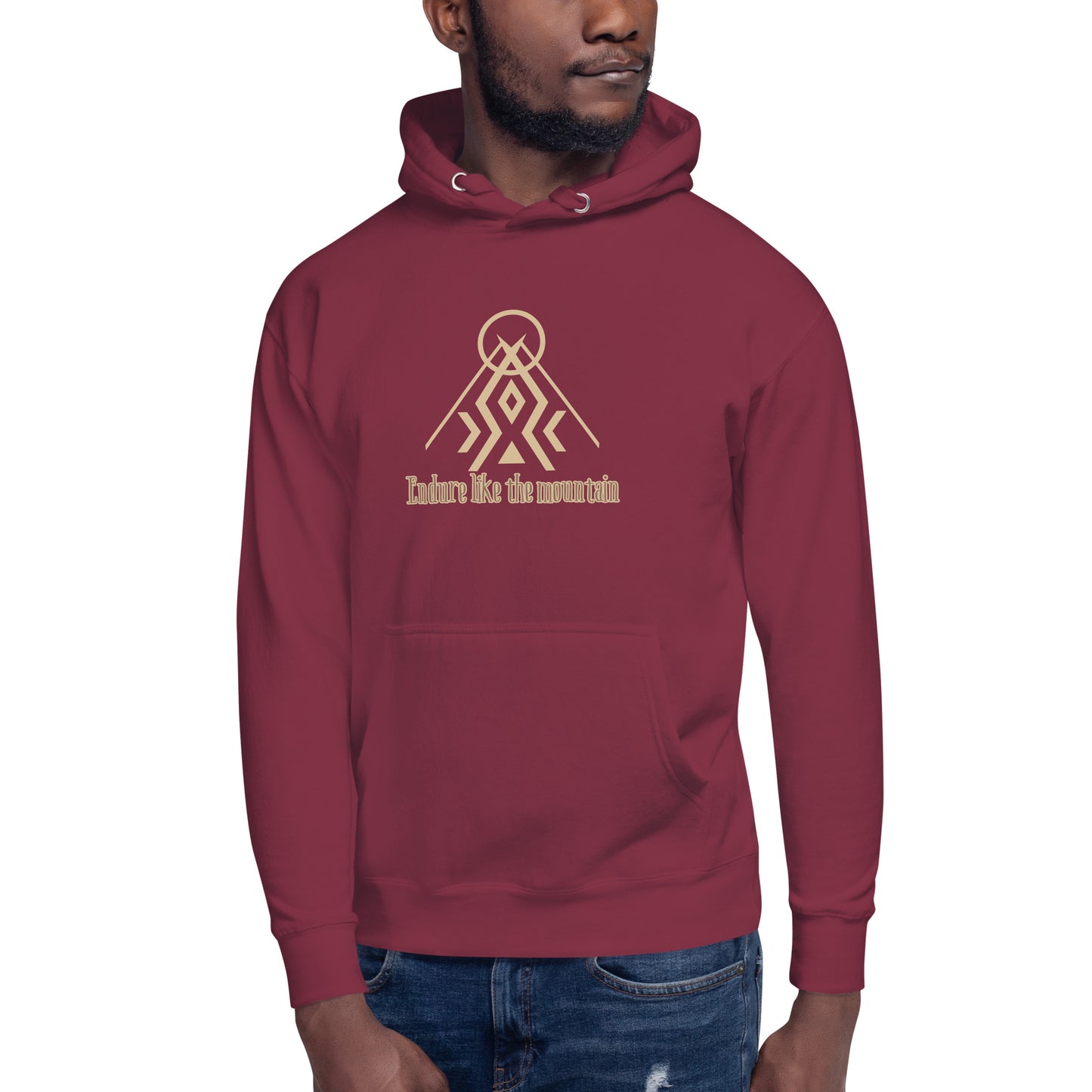 "Endure Like the Mountain" Hoodie – Motivational Resilience Sweatshirt for Strength & Stillness