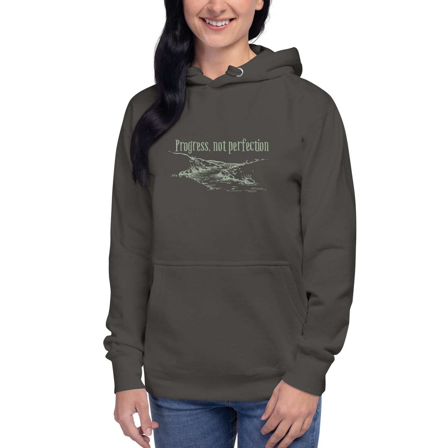 "Progress Not Perfection" Motivational Hoodie – Inspired by the Classic Wisdom of "Rome Wasn’t Built in a Day"