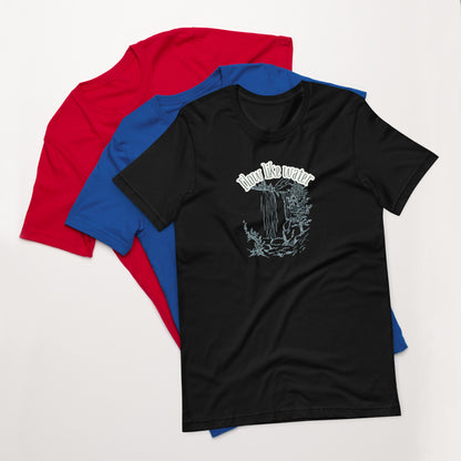 "Flow Like Water" Waterfall Symbolism T-Shirt – Embrace Adaptability and Inner Strength