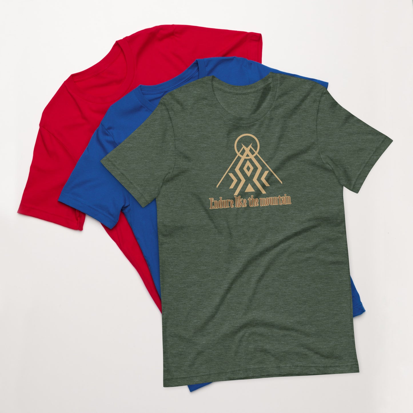 "Endure Like the Mountain" T-Shirt – Inspirational Resilience Quote Tee for Inner Strength & Patience